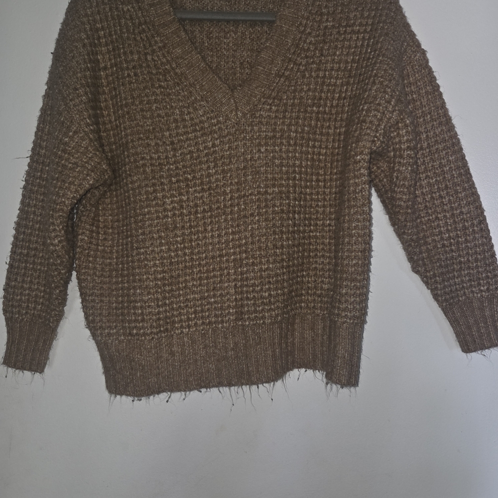 American Eagle Outfitters Brown V-Neck Sweater